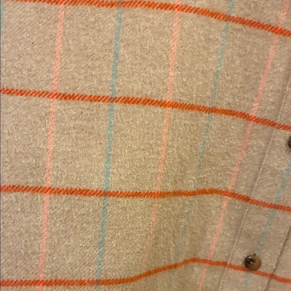 Madewell Beige and Orange Striped Button Down Shirt - Picture 3 of 5